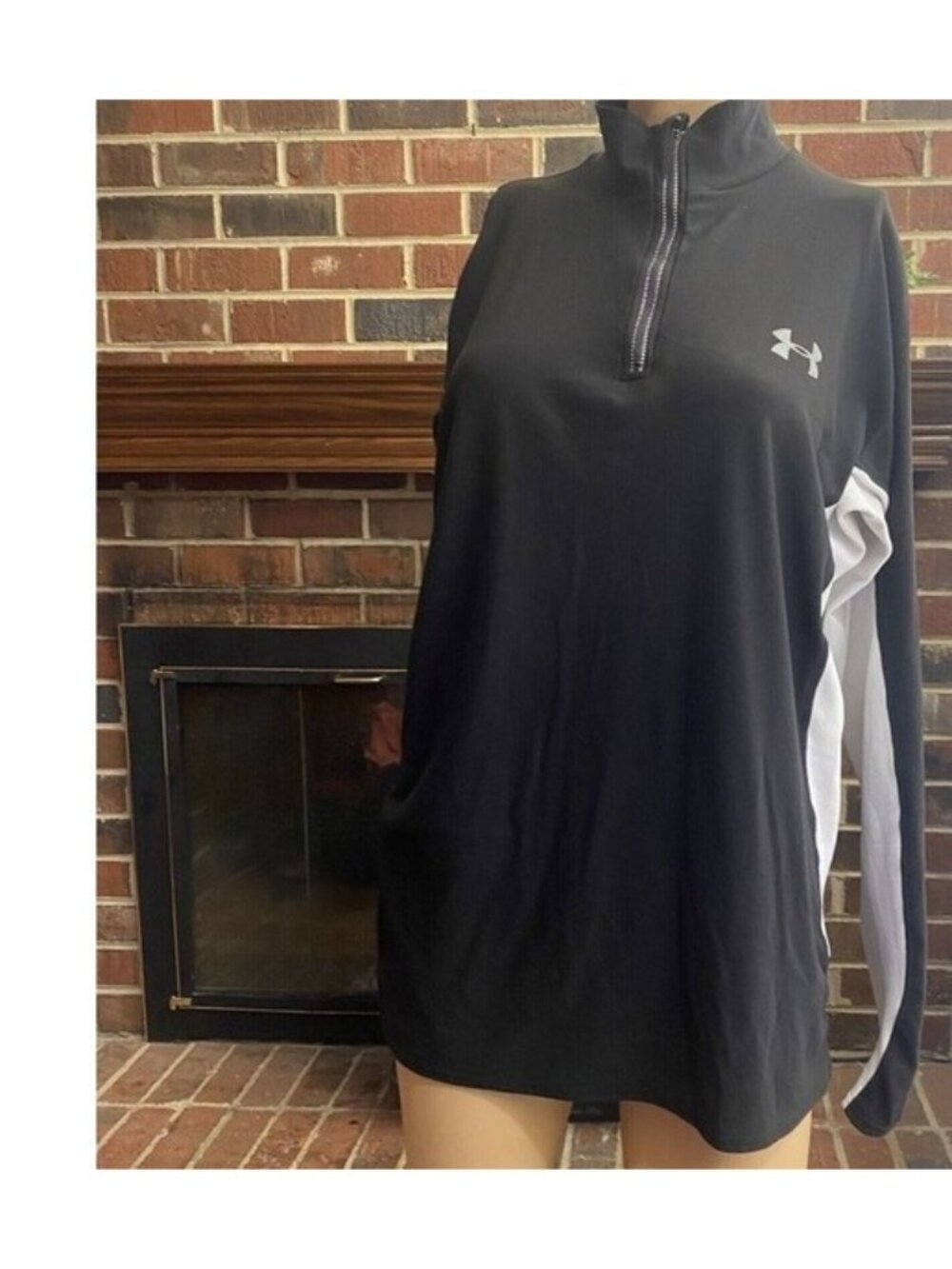Under Armour Team Squad 1/4 Zip Pullover Size‎ M Black Long Sleeve Pre Owned